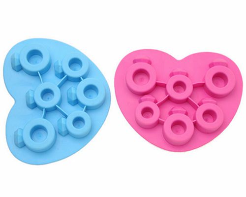 硅膠心形冰格模，鉆戒創意冰格模具-硅膠廚具