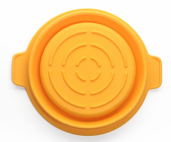 戶外野餐硅膠便當碗，野營保鮮硅橡膠折疊碗